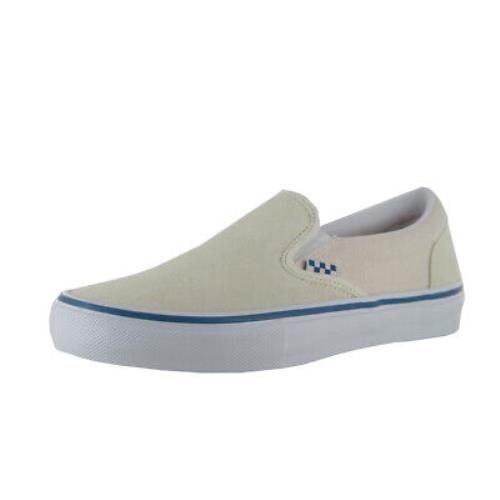 Vans Skate Slip-on Raw Canvas Sneakers Classic White Skate Shoes - Classic White
