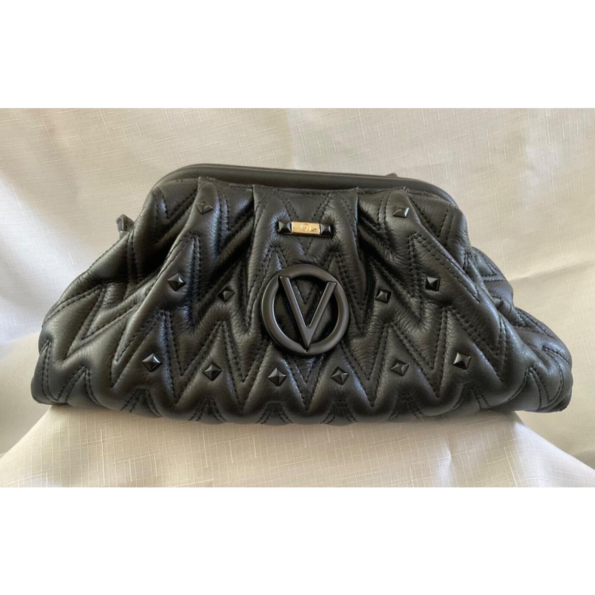 Mario Valentino Shoulder Bag Anais Studded Leather Black