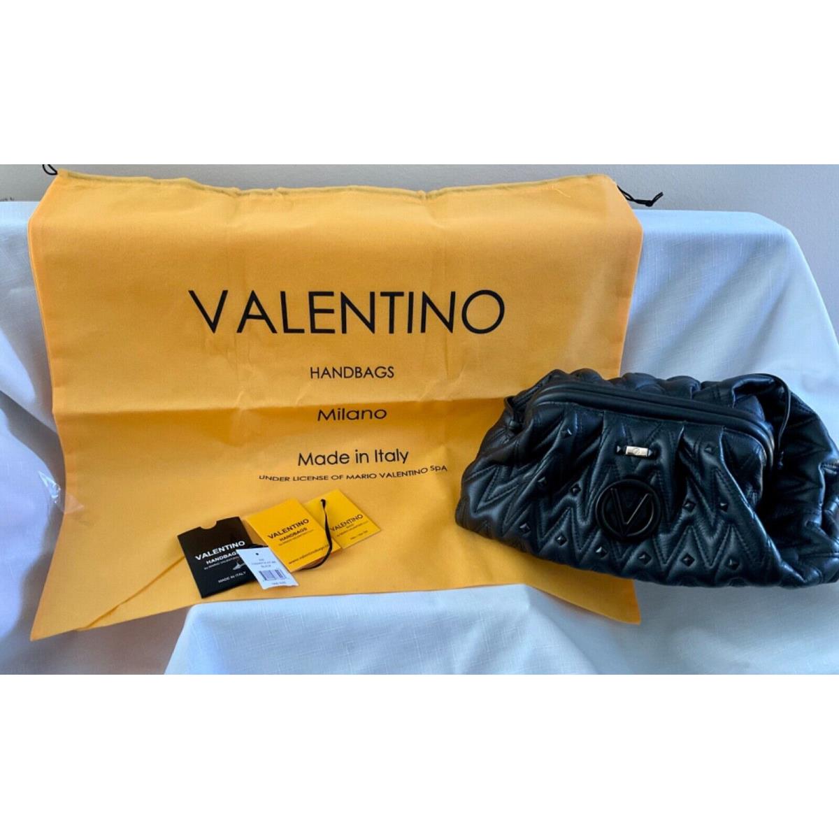 Mario Valentino Shoulder Bag Anais Studded Leather Black - Valentino Fash