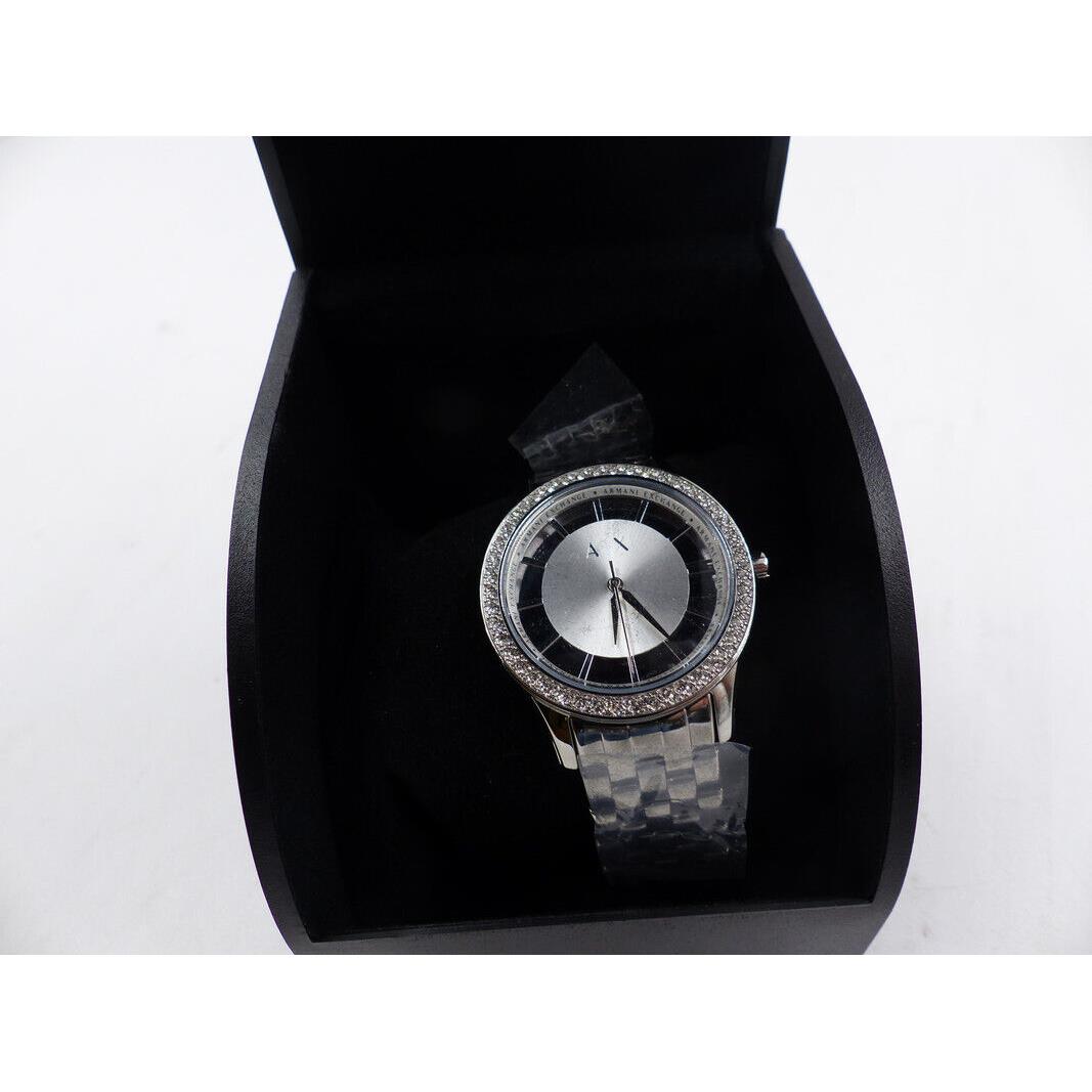 Armani Exchange AX5250 Womens Silver Watch with Jewel Detailing