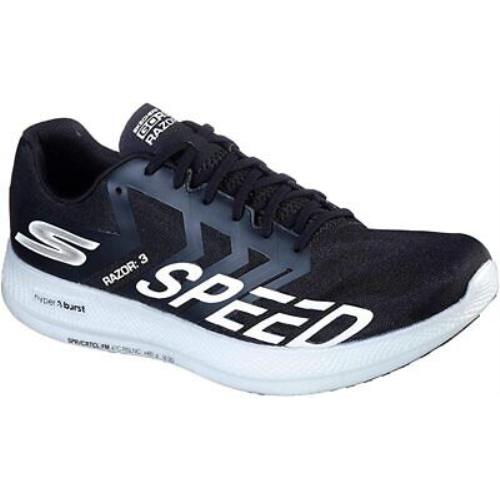 Skechers Men`s Go Run Razor 3 Hyper Running Shoes Black/white 6 D M US