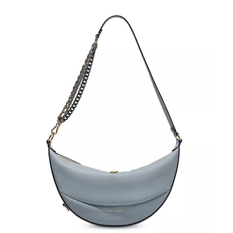 Marc Jacobs The Eclipse Leather Shoulder/ Xbody Hobo Bag Quarry Gray Dust Bag