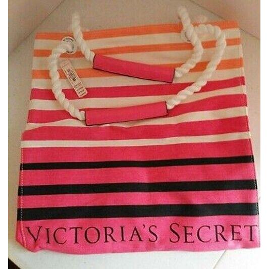 Victoria`s Secret 2017 Limited Edition Weekender Pink Canvas Beach Bag Tote