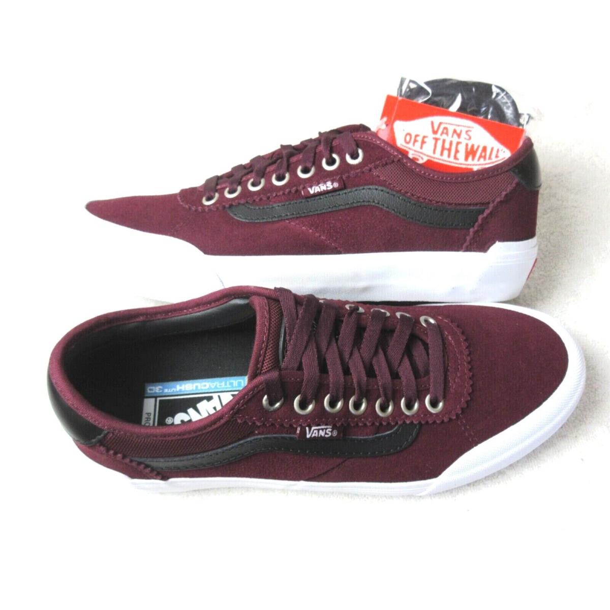 Vans Men`s Chima Ferguson Pro 2 Mesh Port Royale Red Black Shoes Size 7.5