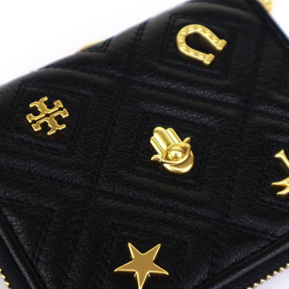 Tory Burch Quilted Lucky Charm Fleming Wallet in Black - Tory Burch wallet  - 063013106541 | Fash Brands