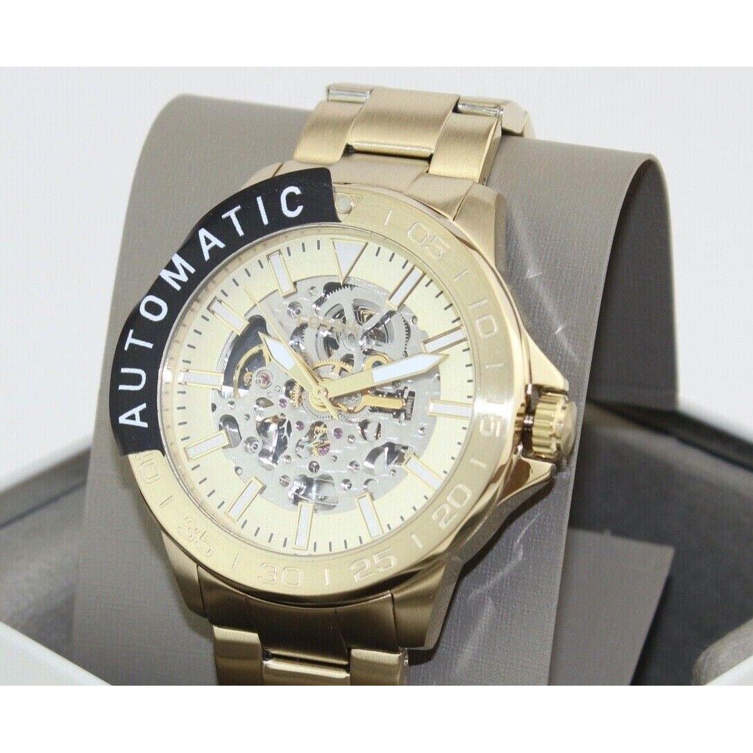 Automatic Fossil Bannon Skeleton Gold BQ2680 Men`s Watch