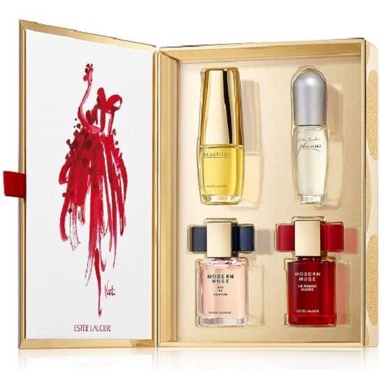 Estee Lauder 4 Piece Fragrance Treasures Gift Set Limited Edition