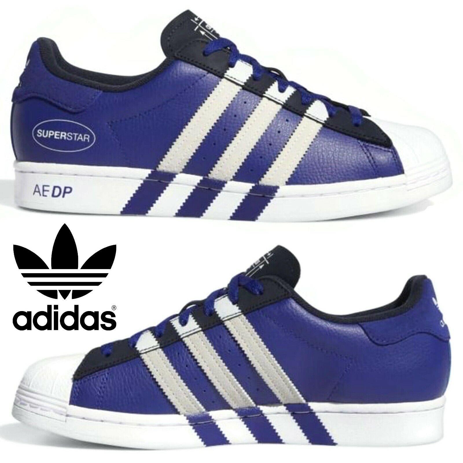 Adidas Originals Superstar Men`s Sneakers Comfort Sport Casual Shoes Blue White