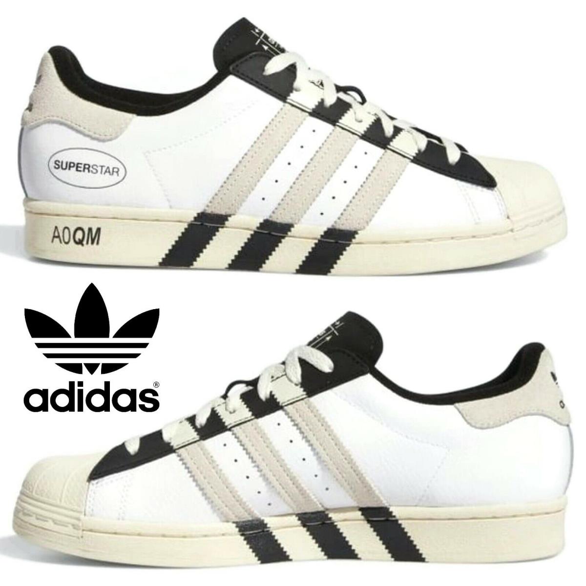 Adidas Originals Superstar Men`s Sneakers Comfort Sport Casual Shoes White Black - White , Cloud White / Core Black / Chalk White Manufacturer