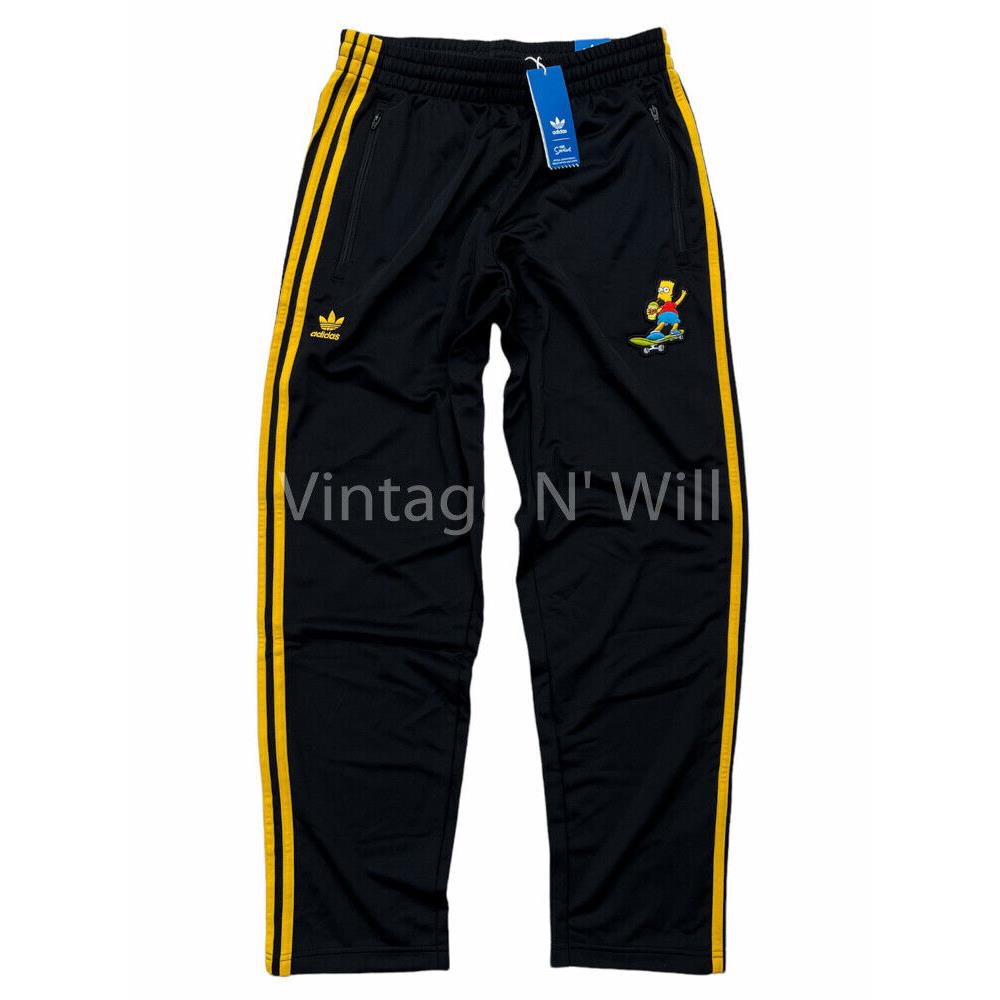 Adidas x Bart Simpson Mens M Black/ Yellow Firebird Active Track Pants
