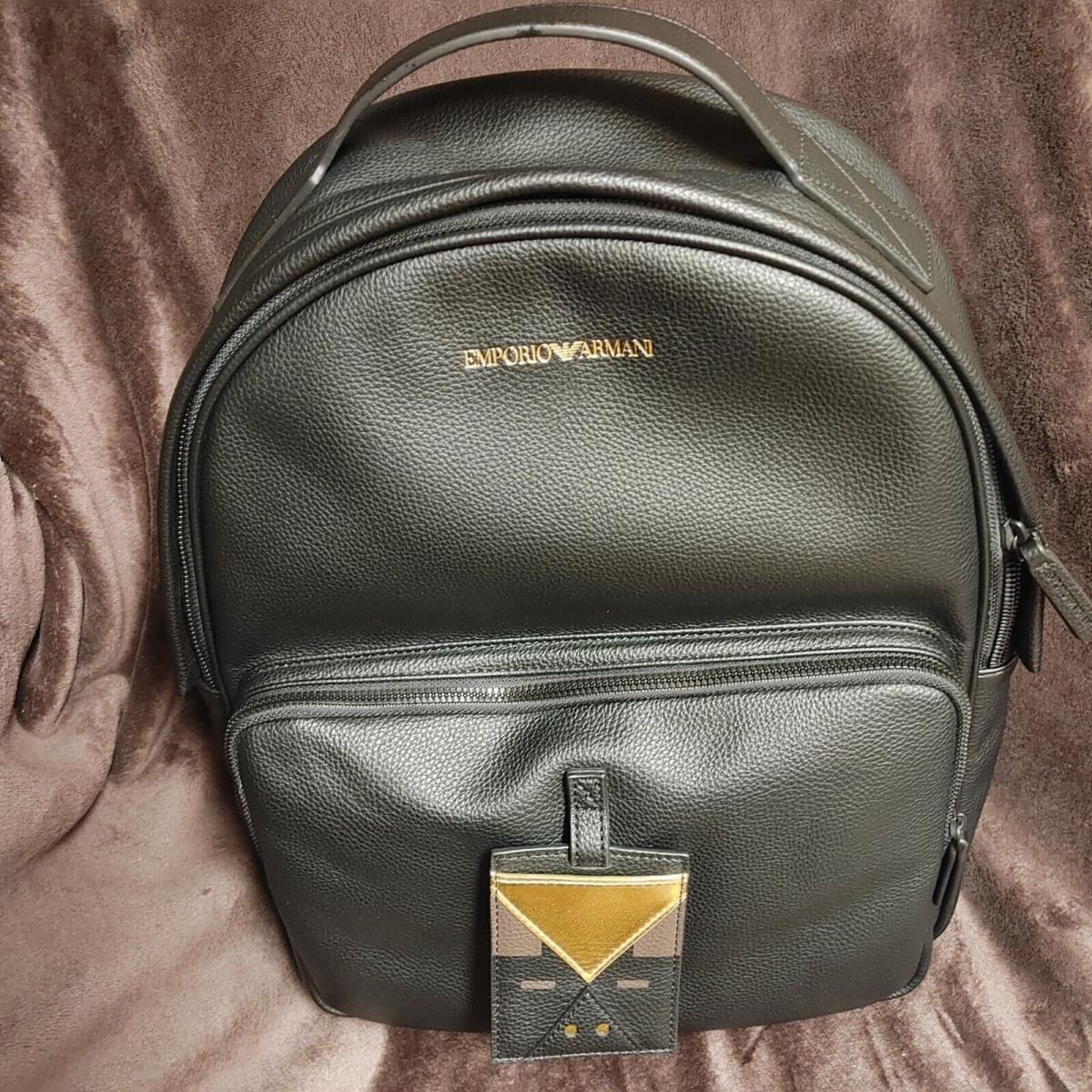 Emporio Armani Tumbled Leather Backpack Retail Over