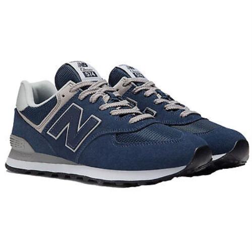 Balance Men`s 574 Core Navy with White Low Top Sneaker Shoes Footwear