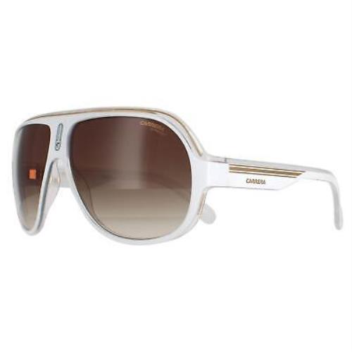 Carrera Speedway/n P9U HA Sunglasses White Frame Brown Gradient Lenses 63 Mm