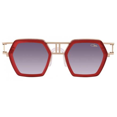 Cazal Legends 677 002 Sunglasses Men`s Red/gold/grey Gradient Square Shape 46-mm