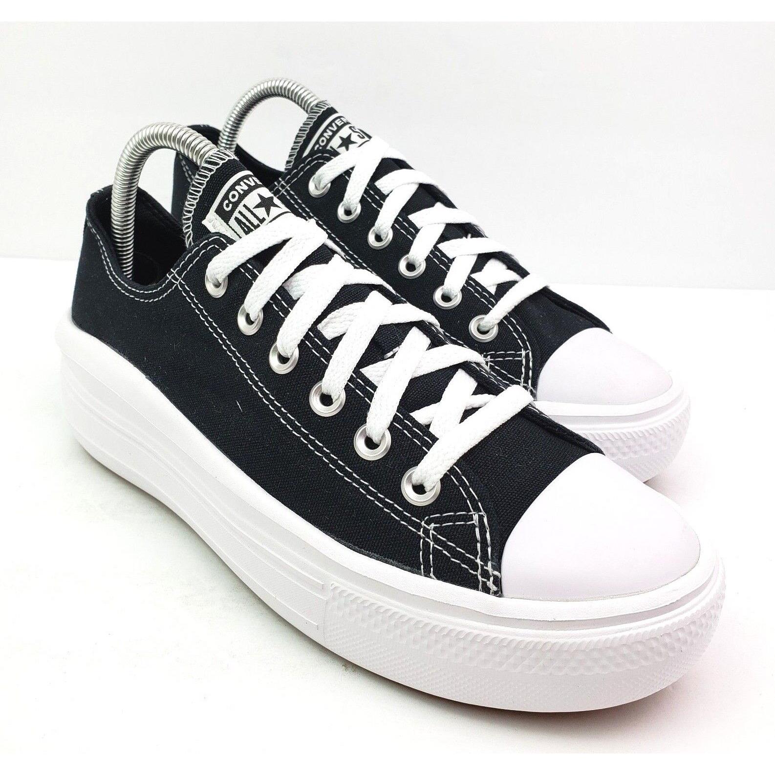 Converse Ctas Move OX Womens Sz 9 Black White Low Platform Sneaker Shoes 570256C