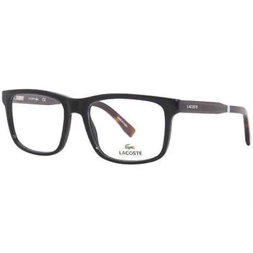 Lacoste L2890 001 Eyeglasses Frame Men`s Black Full Rim Rectangle Shape 56mm