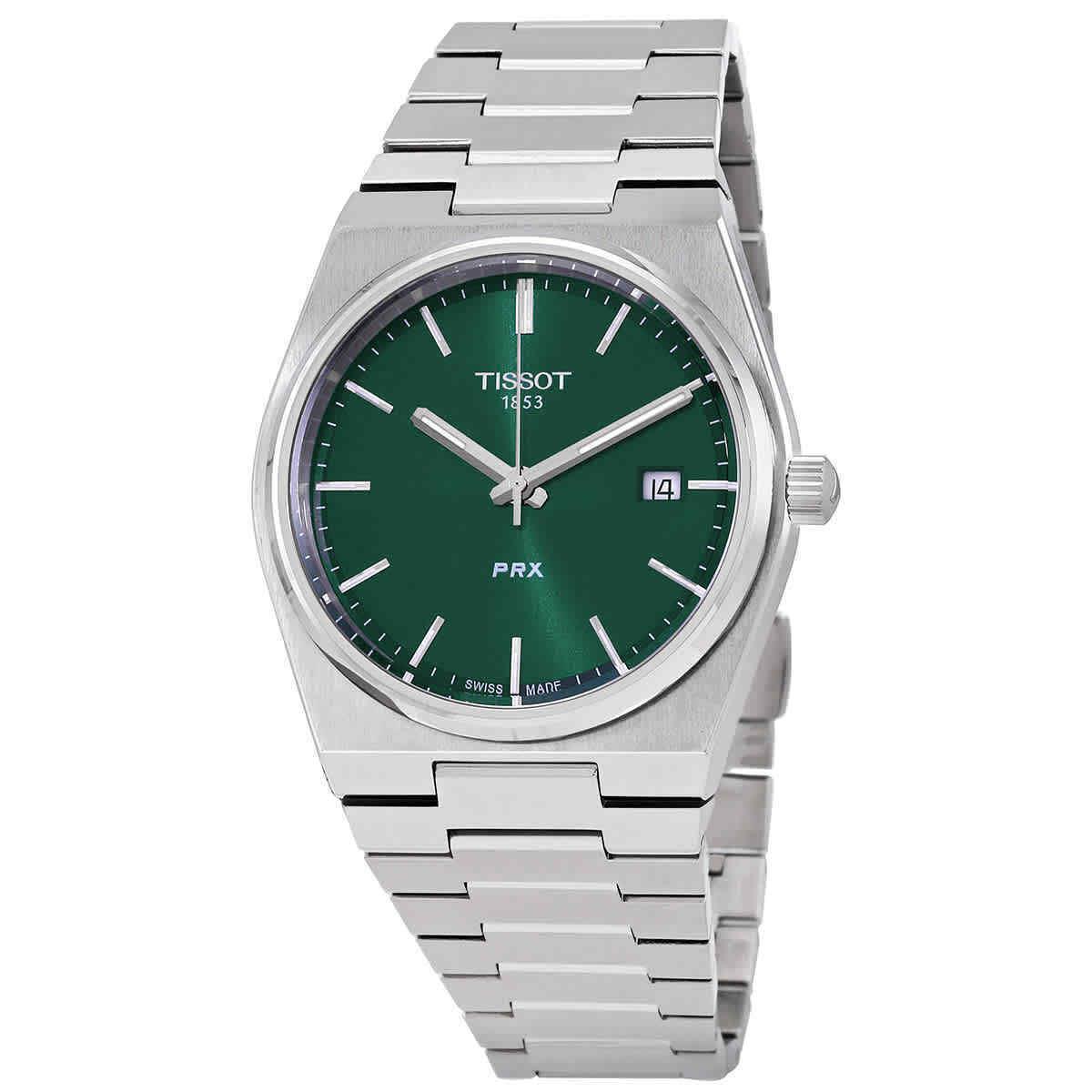 Tissot Prx T-classic Quartz Green Dial Men`s Watch T1374101109100