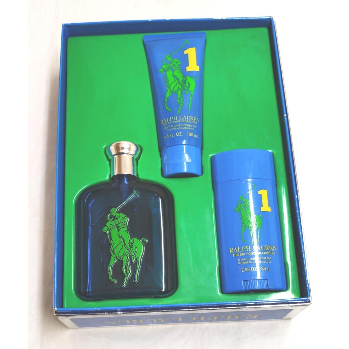 Ralph Lauren The Big Pony 1 Collection Edt 4.2OZ + Shower Gell 3.4OZ + DEO2.9OZ