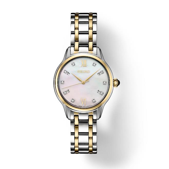 Seiko Diamond Collection Mother-of-pearl Dial Women`s Watch SRZ540