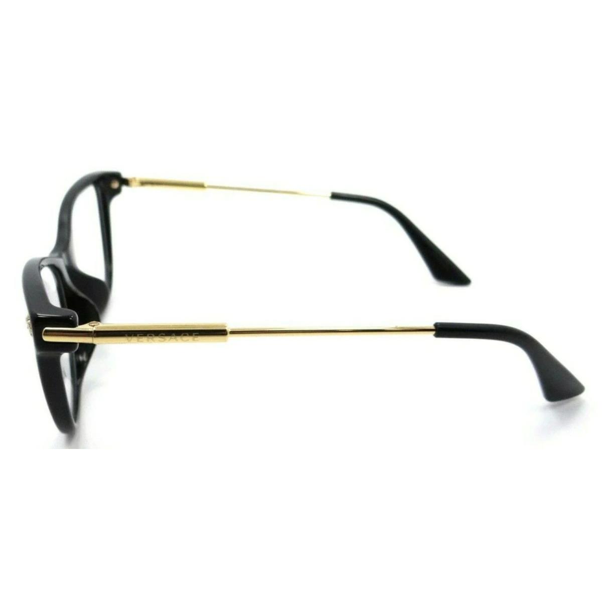 Versace Eyeglasses Mod. 3309 GB1 54-18 140 Black Gold Frames Medusa Logos - Black & Gold, Frame: Black & Gold, Lens: