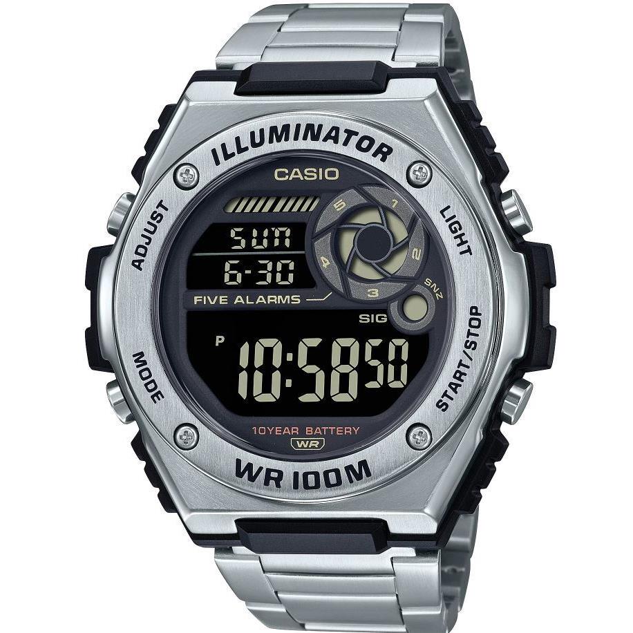 Casio Men`s Quartz Illuminator Five Alarm 51mm Digital Watch MWD100HD-1BV