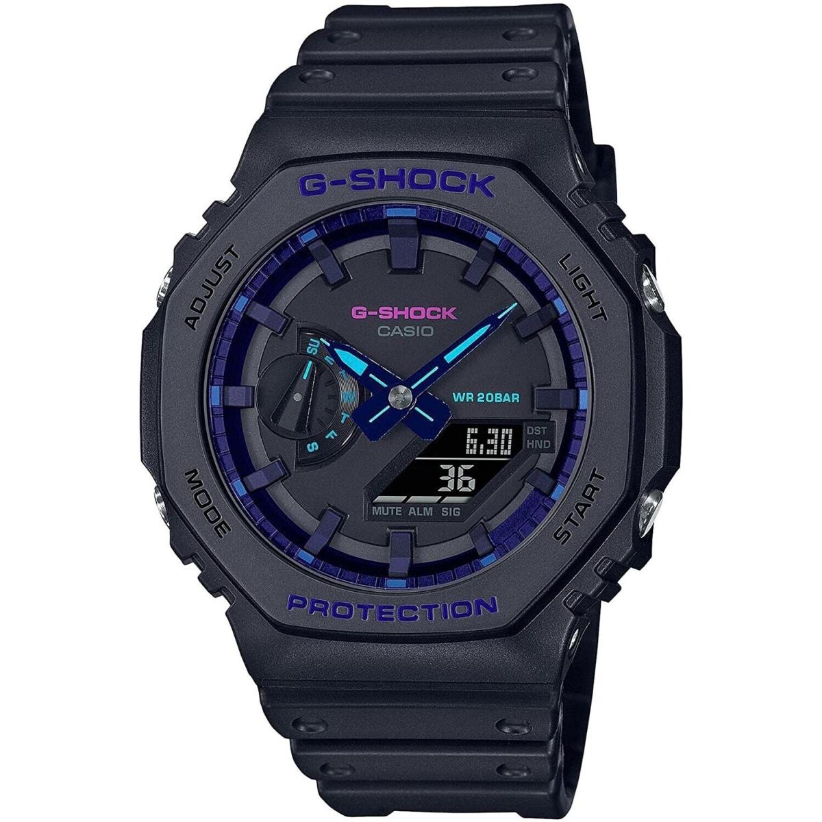 Casio G-shock GA2100VB-1A Virtual Reality Casioak Blue Violet Ana-digi Watch