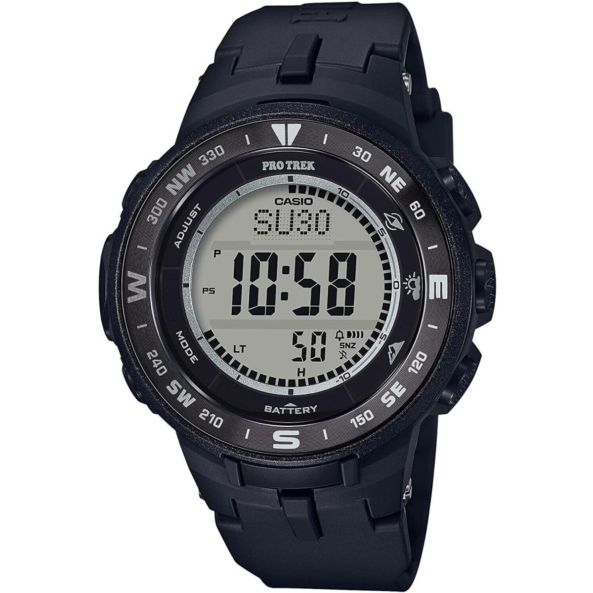 Casio Men`s Solar PRG-330-1CR Pro Trek Digital Display Quartz Black Watch - Black, Quartz