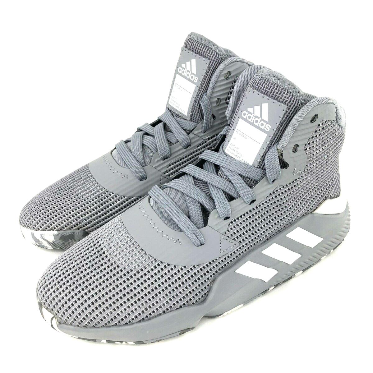 Adidas Pro Bounce 2019 Mens 6.5 Grey Basketball Sneakers Shoes - Gray