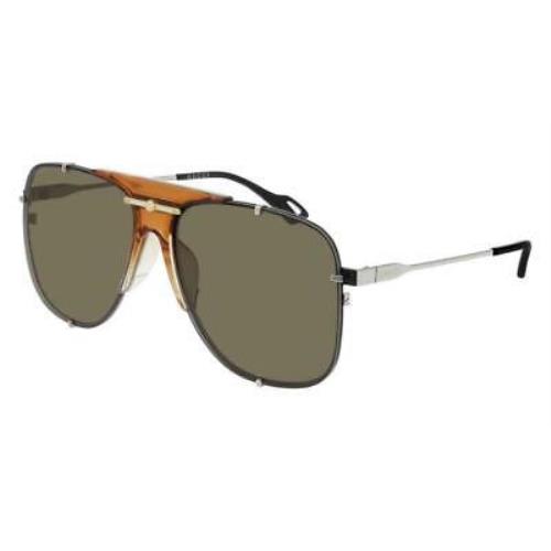 Gucci sunglasses  - Silver Frame, Brown Lens 0
