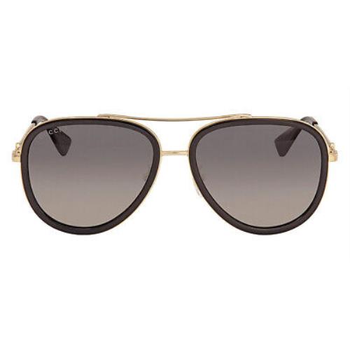 Gucci GG0062S 011 Aviator Gold Grey 57 mm Women`s Sunglasses