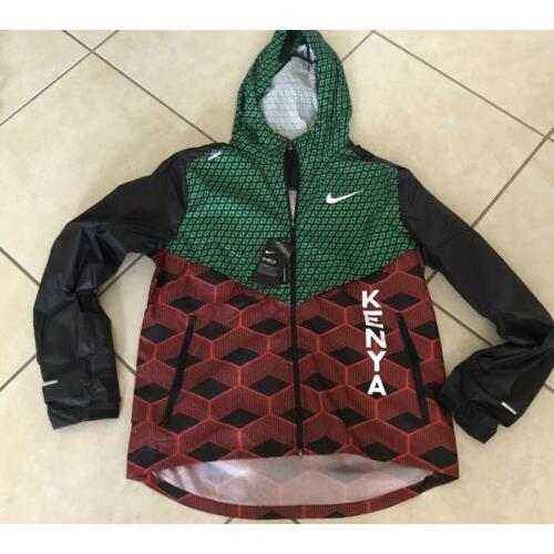 Nike Team Kenya Shieldrunner Running Jacket Sz M CV0396 673 Unisex