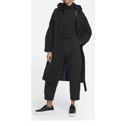 Nike Women`s Sportswear Tech Pack Black Long Hooded Jacket CZ8932-010 XL