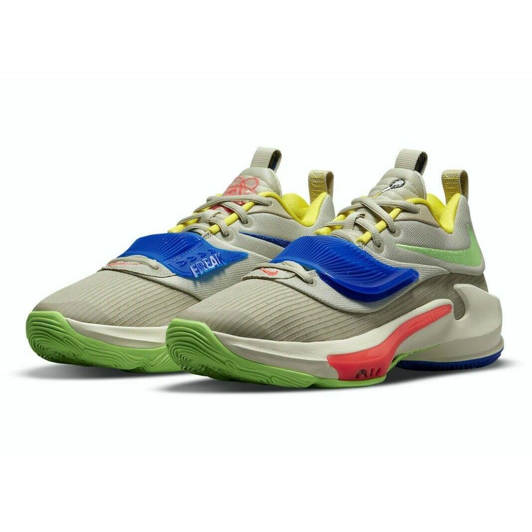 Nike Zoom Freak 3 Mens Size 11 Sneaker Shoes DA0694 100 Primary Colors