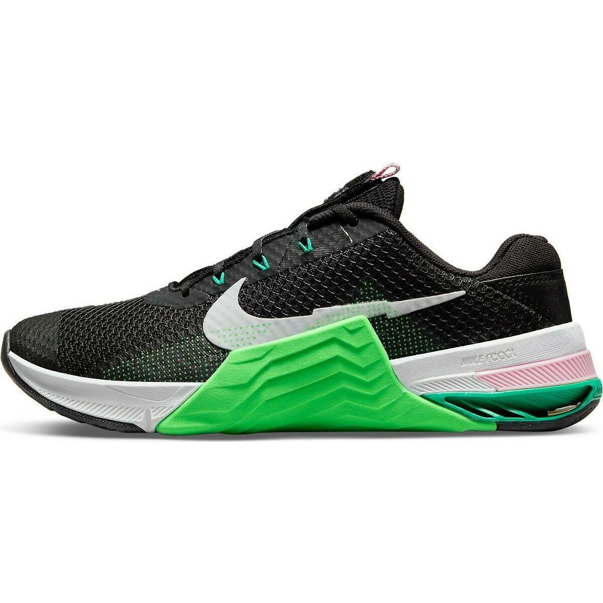 Nike Metcon 7 Womens Size 6 Training Shoes CZ8280-036 Black Green