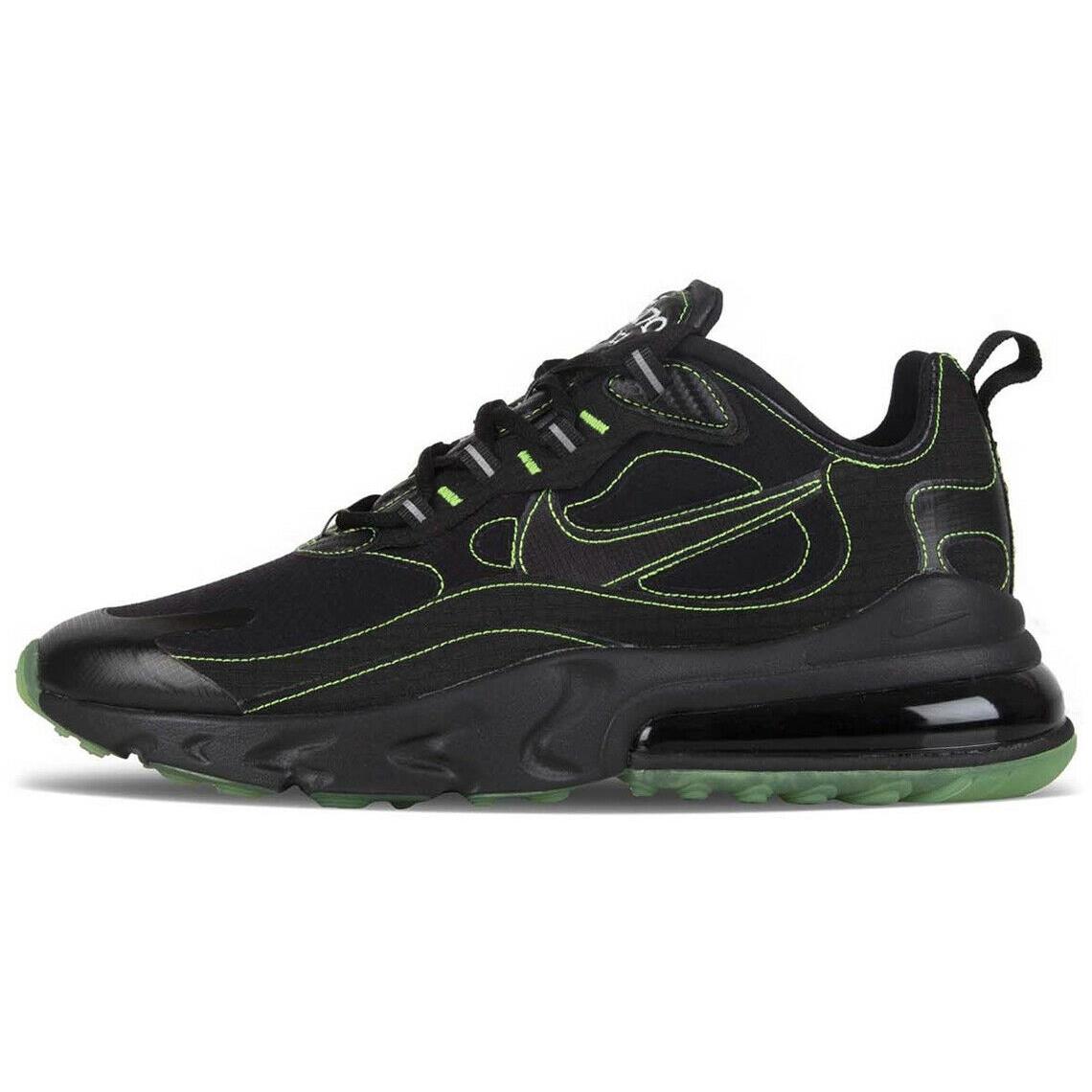 Nike Air Max 270 React SP Men`s Black Green Shoes CQ6549-001 Size 9