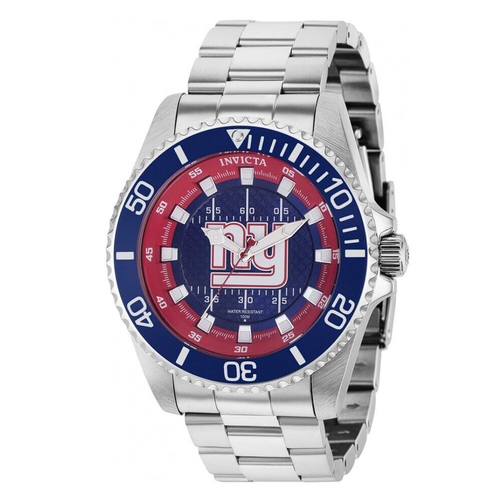 Invicta Nfl York Giants Men`s 47mm Limited Stainless Quartz Watch 36933