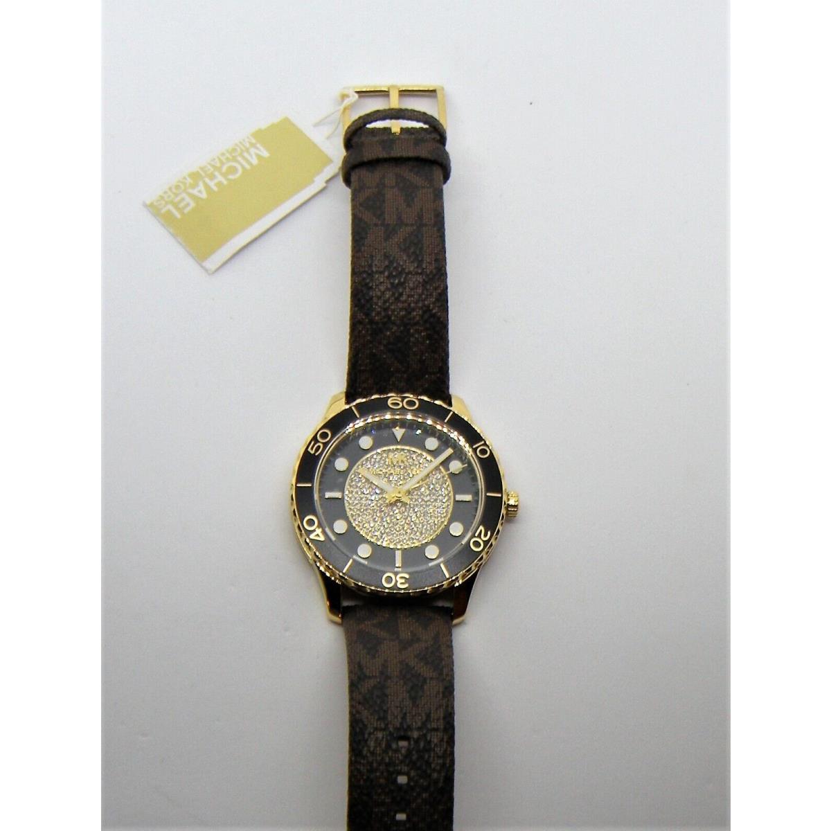 Michael Kors - Women`s Oversized Runway Watch - Gold/crystals -MK6979- Nwt