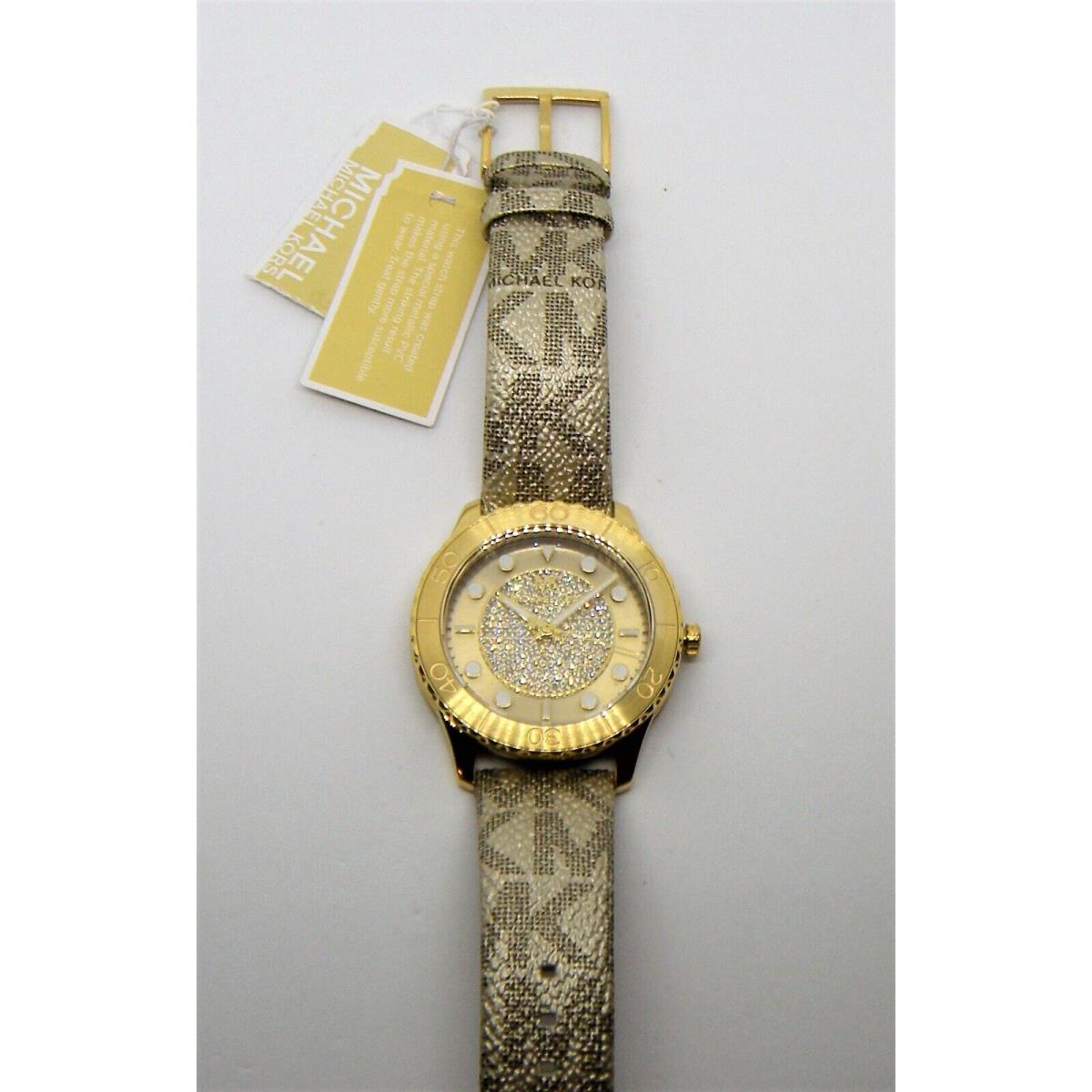 Michael Kors - Women`s Oversized Runway Watch - Gold/crystals -MK6999- Nwt