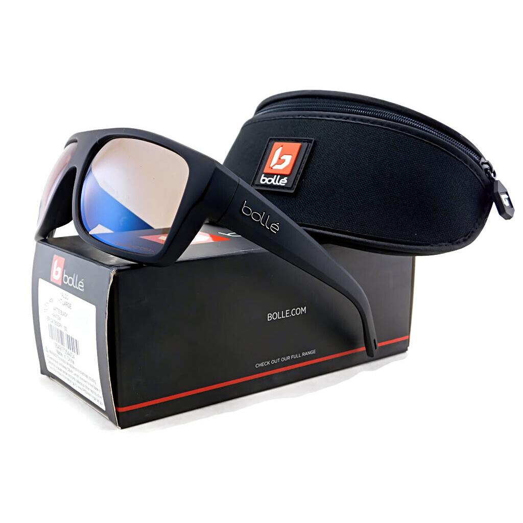 Bolle Falco Photocromic Sunglasses Matte Black / Phamtom + Polarized Blue Lens