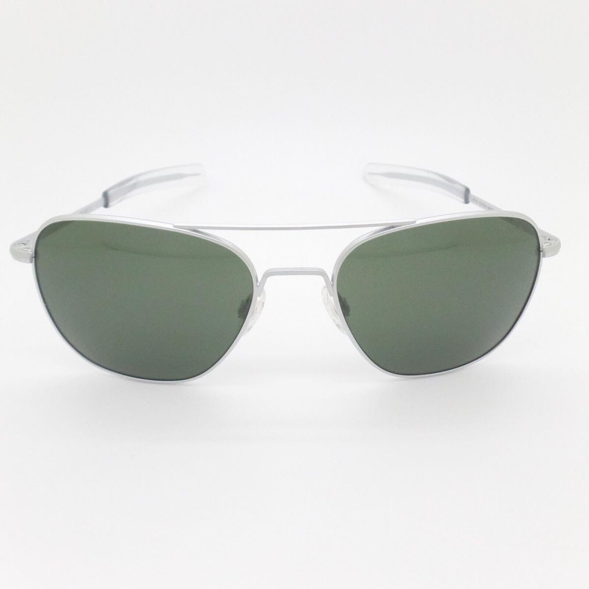 Randolph sunglasses Aviator - Matte Chrome Frame, AGX Green Lens 1