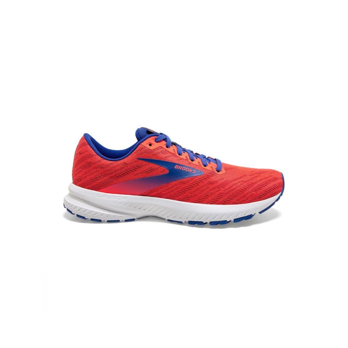 Brooks Mens Launch 7 Red White Blue Speed Neutral Running Shoes