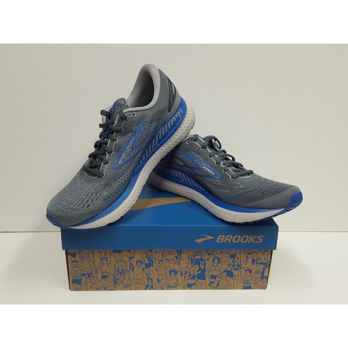 Brooks Glycerin Gts 19 Men`s Running Shoes 095 - Quarry/Grey/Dark Blue