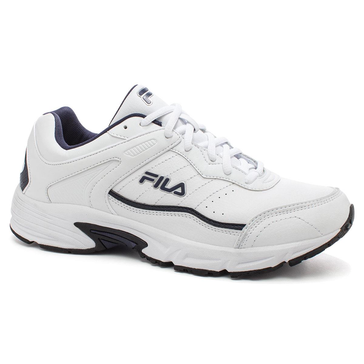 Fila Men`s Memory Sportland Running Shoe WHT/BLU 1SRW0831 WID