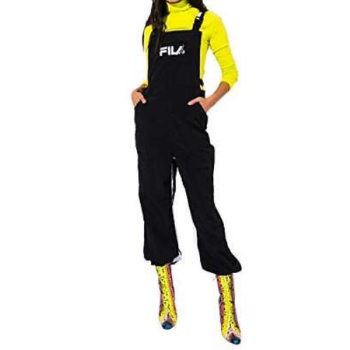 Recommended Make clear As far as people are concerned Fila Logo Front Overall Womens Active Pants | 080844377360 - Fila clothing  - Black / White , Black Main | SporTipTop