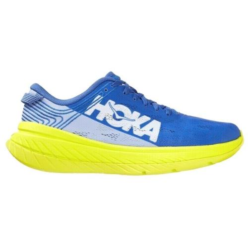 Hoka One One Carbon X Men`s Running Shoes Size 7 Blue / Primrose