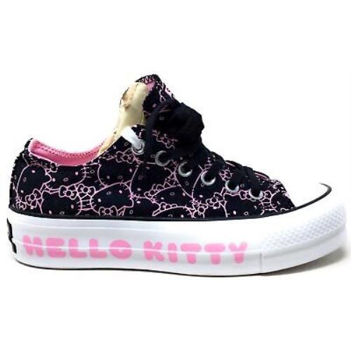 Converse Womens Ctas Clean Lift OX Fashion Sneakers Black Pink Size 11 M US
