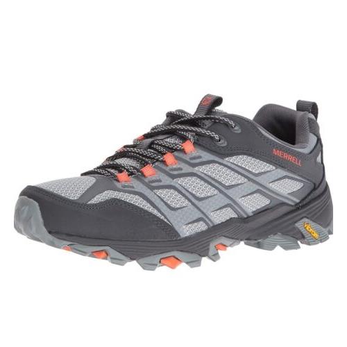 Merrell Men`s Moab Fst Trail Hiking Shoes Vibram J37611 Grey/orange Size 8