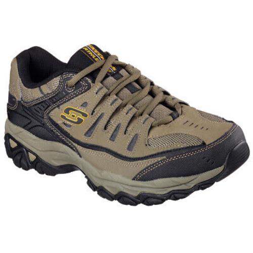 Skechers Men`s After Burn Training Shoes Extra Wide - PEBBLE