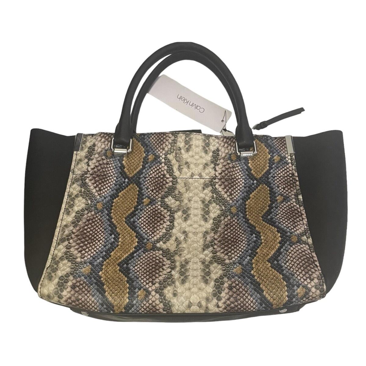 Calvin Klein Hayden Black Snake Print Shoulder Crossbody Bag