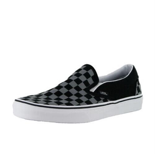Vans Classic Slip-on Sneakers Cosmic Check Reflective Skate Shoes